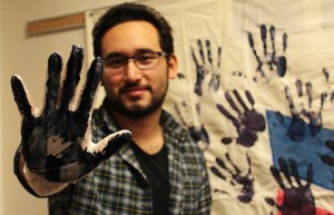 Students of the University of Toronto exposing Chevron's Dirty Hand.   CAMILA URIBE-ROSALES, BASICS.